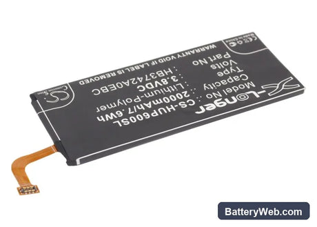 Huawei Ascend P6 Replacement Battery, 3.8V, 2000mAh, Li-Polymer 2