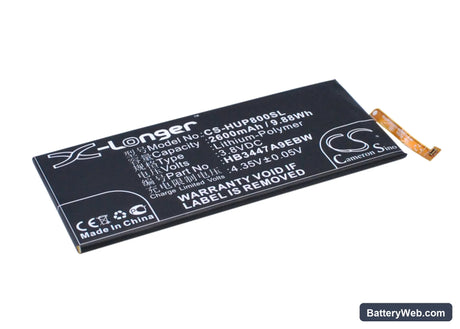Huawei Ascend P8 Replacement Battery, 3.8V, 2600mAh, Li-Polymer 2