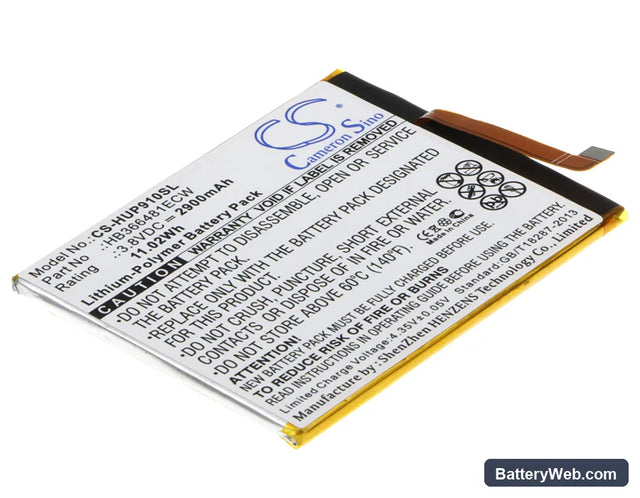 Huawei P9 Lite Replacement Battery, 3.8V, 2900mAh, Li-Polymer 1