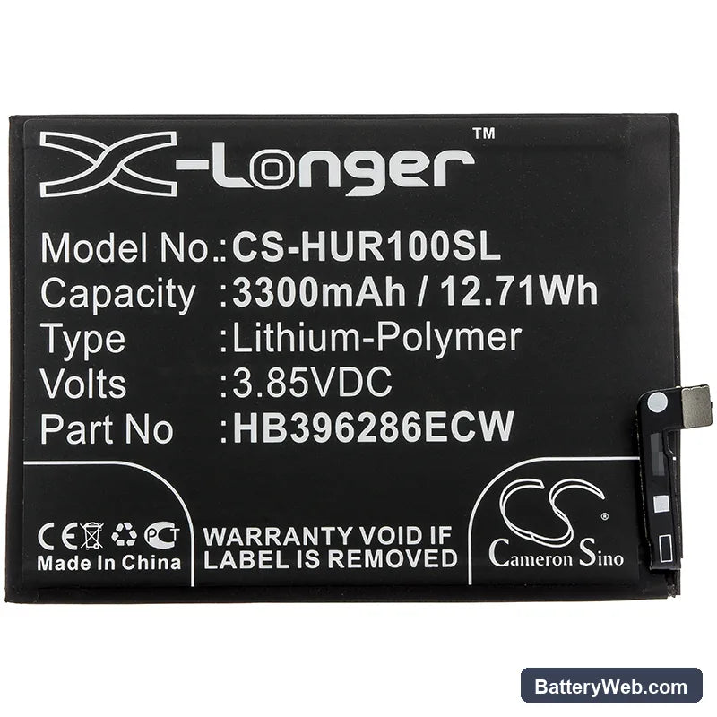 Huawei P Smart 2019 Replacement Battery, 3.85V, 3300mAh, Li-Polymer 3