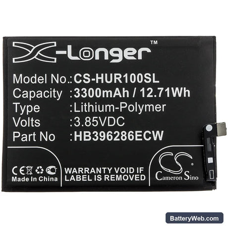 Huawei P Smart 2019 Replacement Battery, 3.85V, 3300mAh, Li-Polymer 3