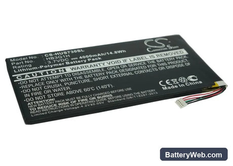 T-Mobile Springboard Replacement Battery, 3.7V, 4000mAh, Li-Polymer 1