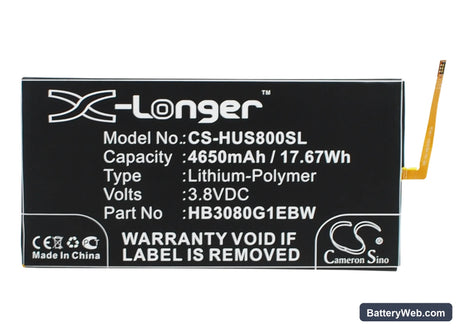 Huawei Mediapad M1 8.0 Replacement Battery, 3.8V, 4650mAh, Li-Polymer 1