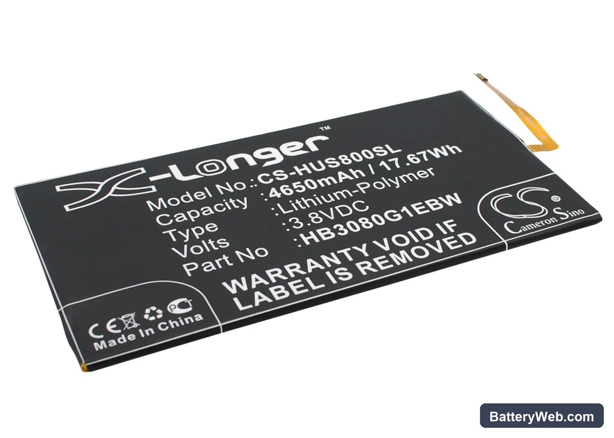 Huawei Mediapad M1 8.0 Replacement Battery, 3.8V, 4650mAh, Li-Polymer 2