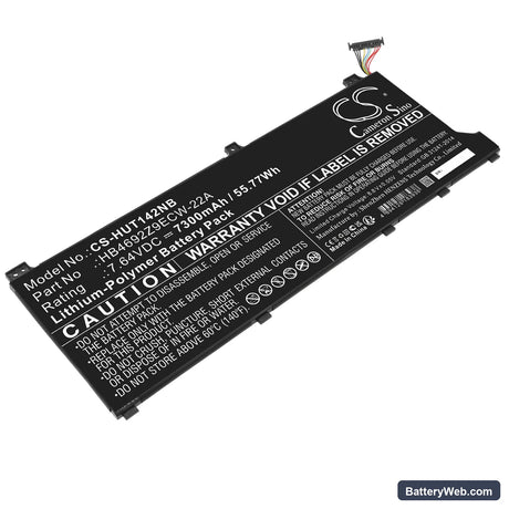 Huawei MateBook D 15 Ryzen 5 5500U Replacement Battery, 7.64V, 7300mAh, Li-Polymer 1