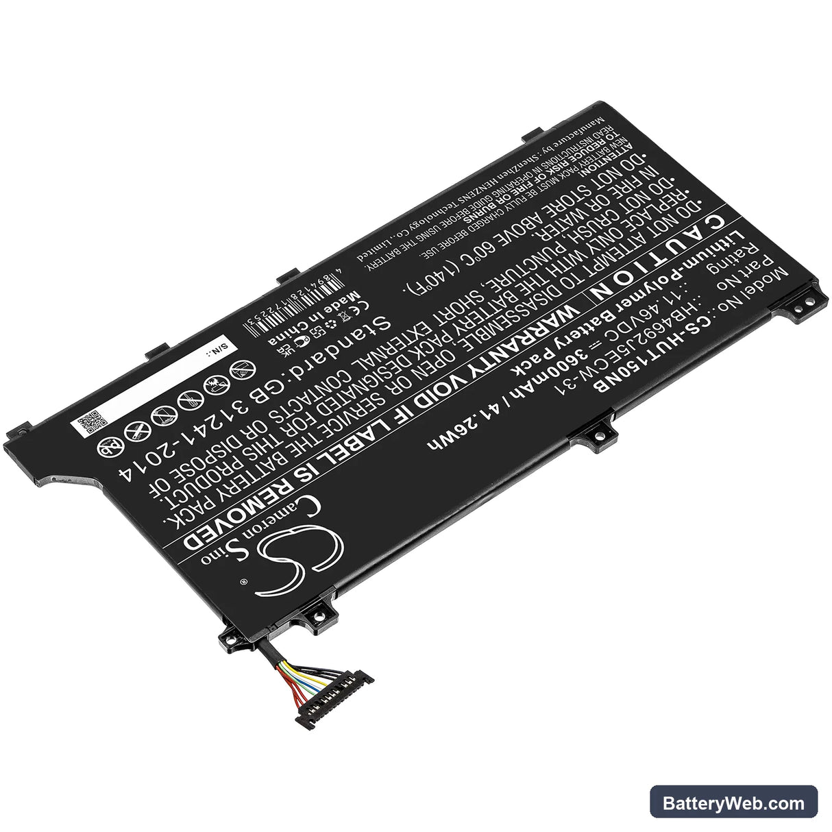 Huawei MateBook D 15 2020 Replacement Battery, 11.46V, 3600mAh, Li-Polymer 2