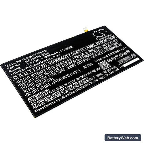 Huawei MateBook Replacement Battery, 7.6V, 4300mAh, Li-Polymer 1