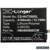 Huawei Mate 30 Replacement Battery, 3.85V, 4100mAh, Li-Polymer 3