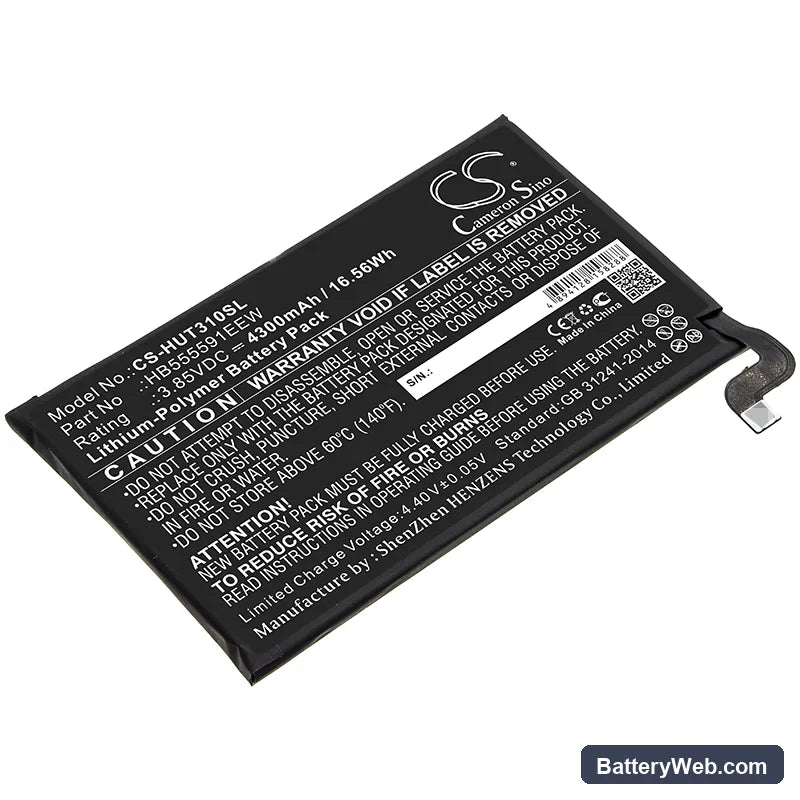 Huawei Mate 30 Pro Replacement Battery, 3.85V, 4300mAh, Li-Polymer 1