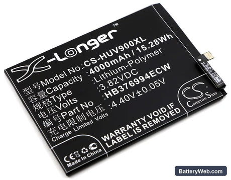 Huawei Honor V9 Replacement Battery, 3.82V, 4000mAh, Li-Polymer 1