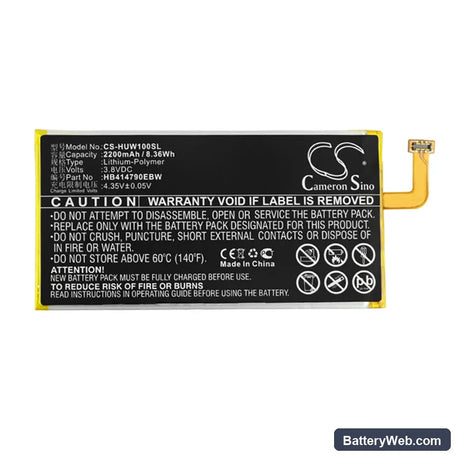 Huawei Speed Wi-Fi NEXT W01 Replacement Battery, 3.8V, 2200mAh, Li-Polymer 3