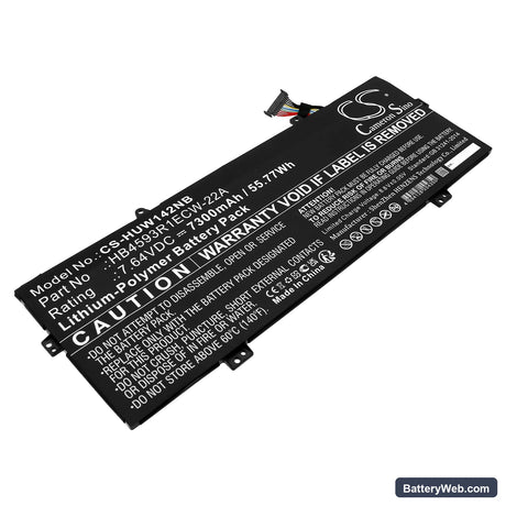Huawei MateBook X Pro 2021 Replacement Battery, 7.64V, 7300mAh, Li-Polymer 1