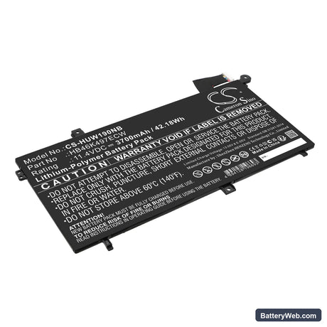 Huawei MateBook D Replacement Battery, 11.4V, 3700mAh, Li-Polymer 1