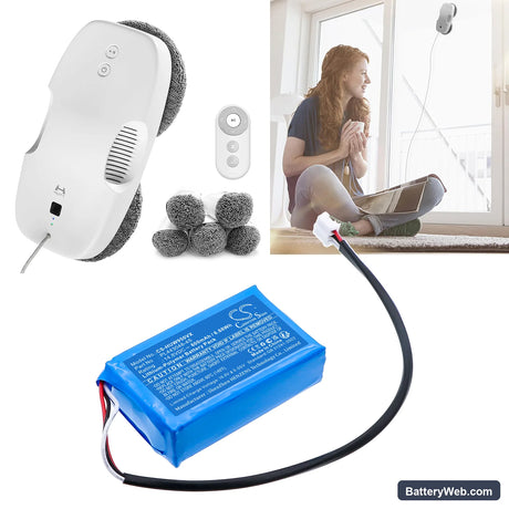 HUTT DDC55 Replacement Battery, 14.8V, 600mAh, Li-Polymer 6