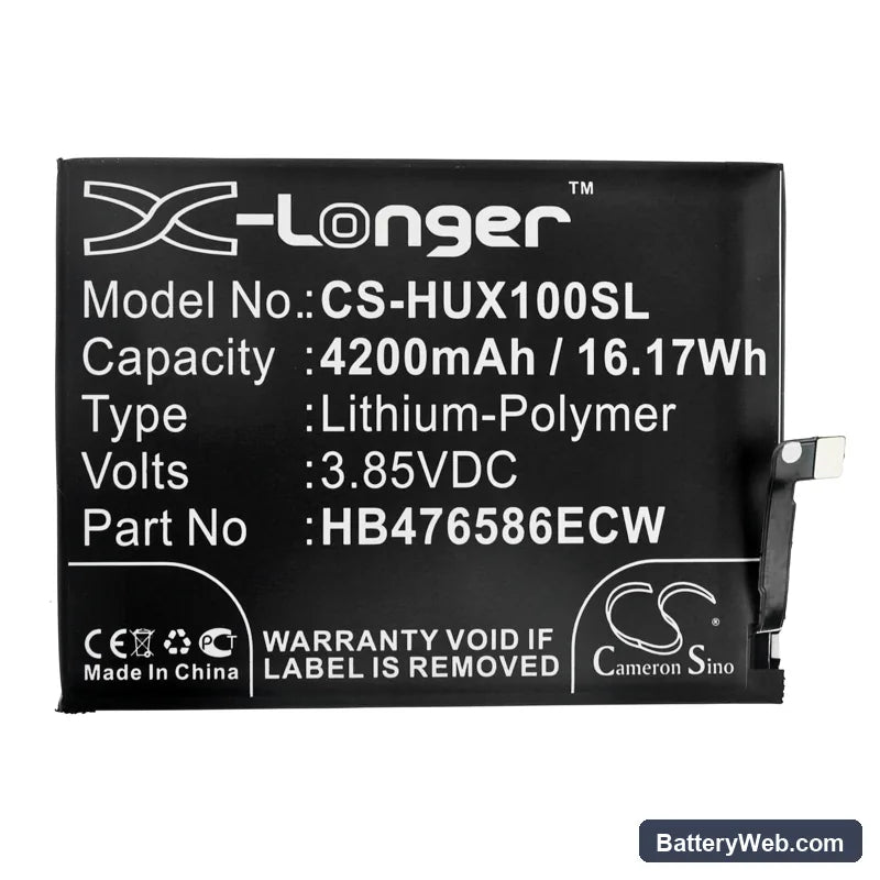 Huawei Honor X10 Replacement Battery, 3.85V, 4200mAh, Li-Polymer 3