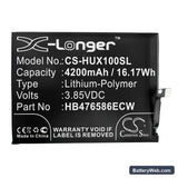 Huawei Honor X10 Replacement Battery, 3.85V, 4200mAh, Li-Polymer 3