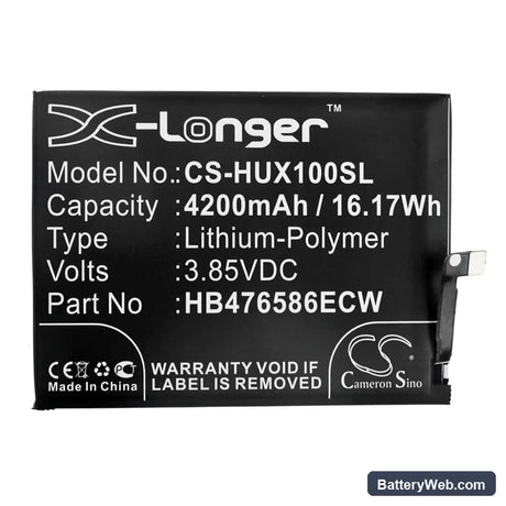 Huawei Honor X10 Replacement Battery, 3.85V, 4200mAh, Li-Polymer 3