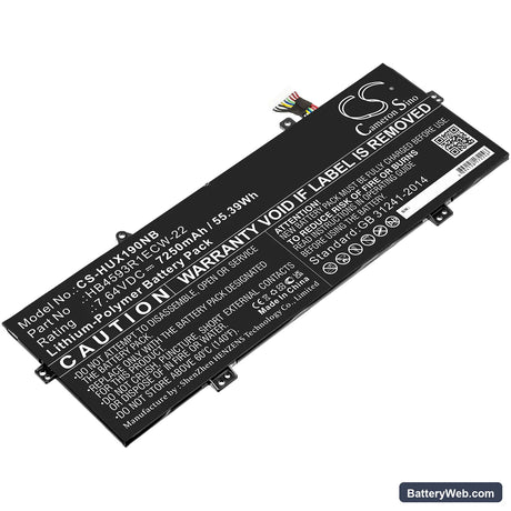 Huawei MateBook X Pro 2020 Replacement Battery, 7.64V, 7250mAh, Li-Polymer 1