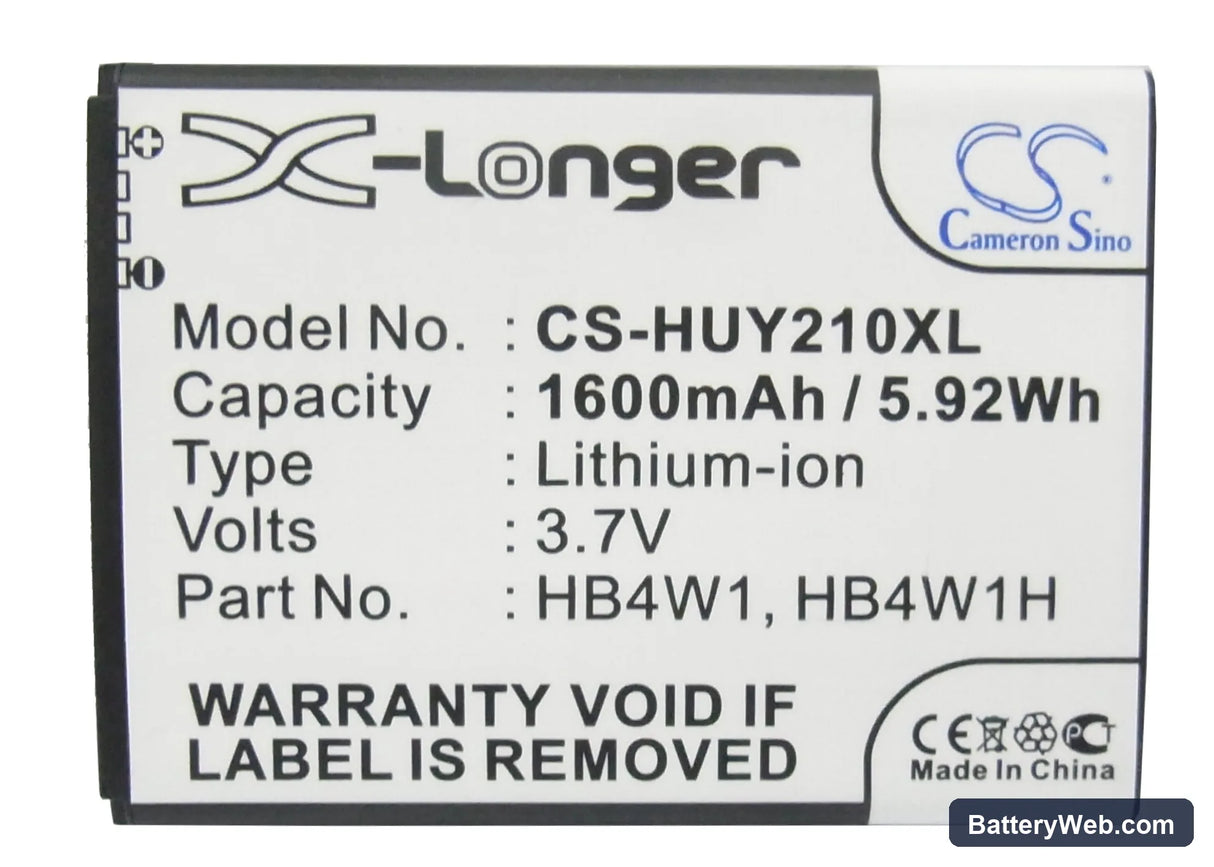 Huawei Ascend Y210 Replacement Battery, 3.7V, 1600mAh, Li-ion 5