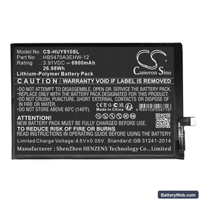 Huawei STG-LX1 Replacement Battery, 3.91V, 6900mAh, Li-Polymer 1