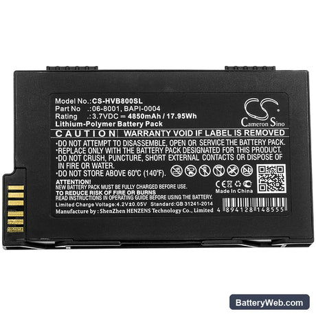 HumanWare BrailleNote Replacement Battery, 3.7V, 4850mAh, Li-Polymer 3