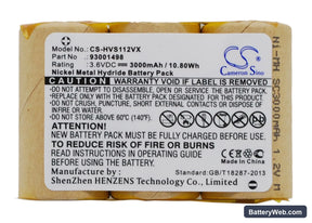 Hoover S1120 Replacement Battery, 3.6V, 3000mAh, Ni-MH 1