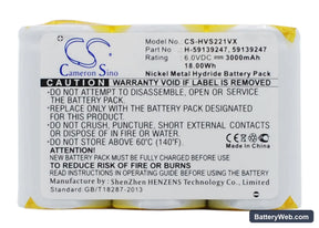 Hoover S2211 Replacement Battery, 6V, 3000mAh, Ni-MH 1