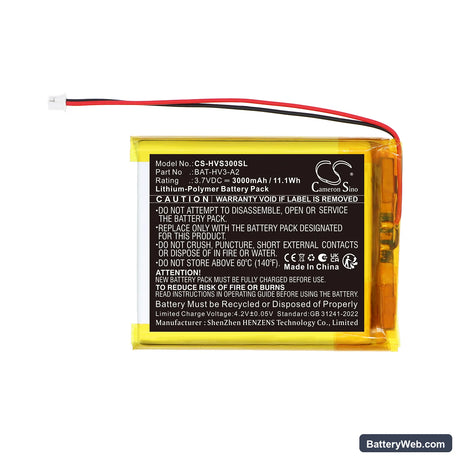 HeimVision Soothe 3 baby monitor Replacement Battery, 3.7V, 3000mAh, Li-Polymer 3