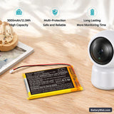 HeimVision Soothe 3 baby monitor Replacement Battery, 3.7V, 3000mAh, Li-Polymer 7