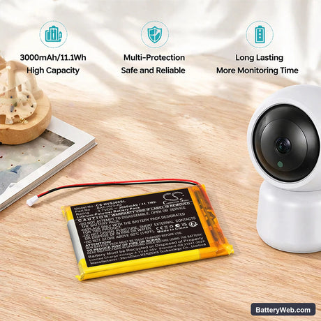 HeimVision Soothe 3 baby monitor Replacement Battery, 3.7V, 3000mAh, Li-Polymer 7