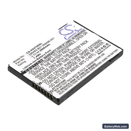 HP iPAQ HX4700 Replacement Battery, 3.7V, 2000mAh, Li-ion 1