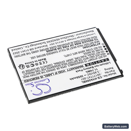 Honeywell ScanPal EDA5S Replacement Battery, 3.85V, 3050mAh, Li-ion 2