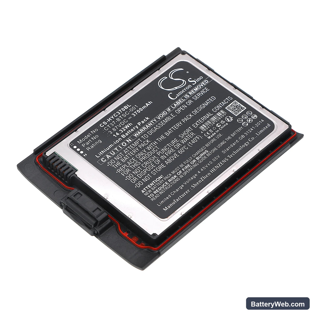 Honeywell CT30 XP Mobile Computer Replacement Battery, 3.87V, 3700mAh, Li-ion 1