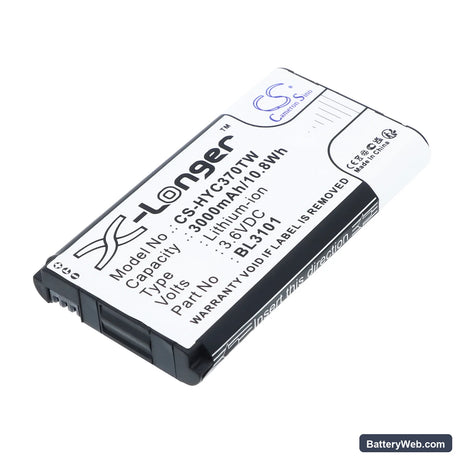 Hytera PNC370 Replacement Battery, 3.6V, 3000mAh, Li-ion 1