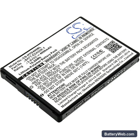 Honeywell Scanpal EDA50K Replacement Battery, 3.8V, 4000mAh, Li-Polymer 1