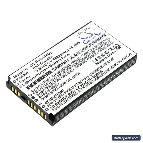 Honeywell EDA40K Replacement Battery, 3.85V, 4000mAh, Li-Polymer 1