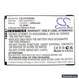 Honeywell EDA50K Replacement Battery, 3.8V, 4000mAh, Li-ion 5