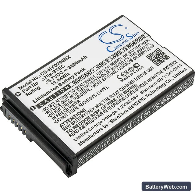 Honeywell Dolphin 60s Replacement Battery, 3.7V, 3200mAh, Li-ion 1
