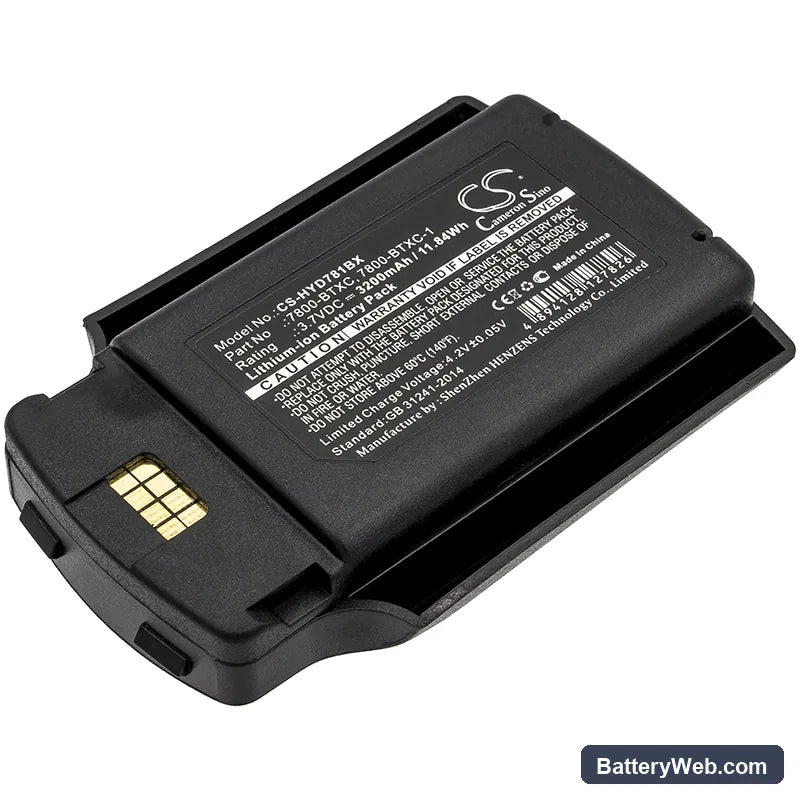 Honeywell Dolphin 7600 Replacement Battery, 3.7V, 3200mAh, Li-ion 1