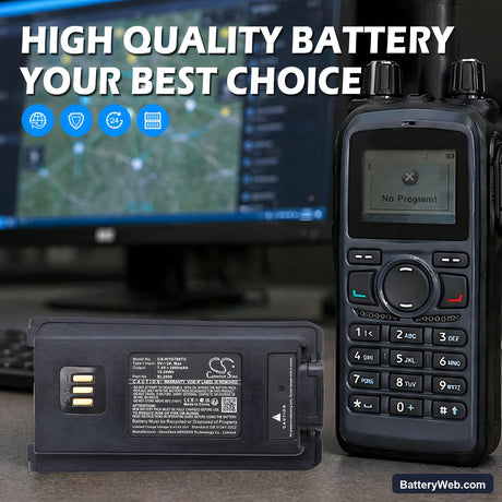 HYT DMR PD-702 Replacement Battery, 7.4V, 2600mAh, Li-ion 7