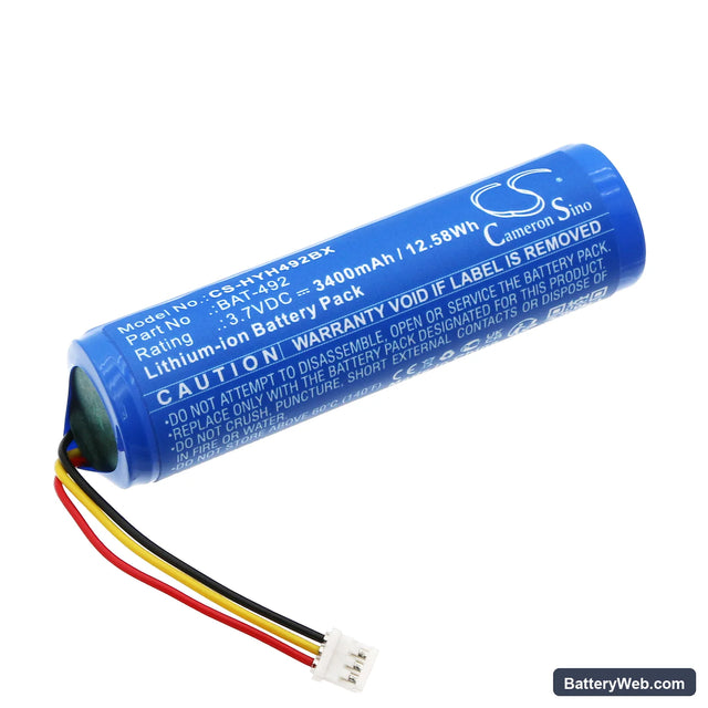Honeywell HH492 Replacement Battery, 3.7V, 3400mAh, Li-ion 1