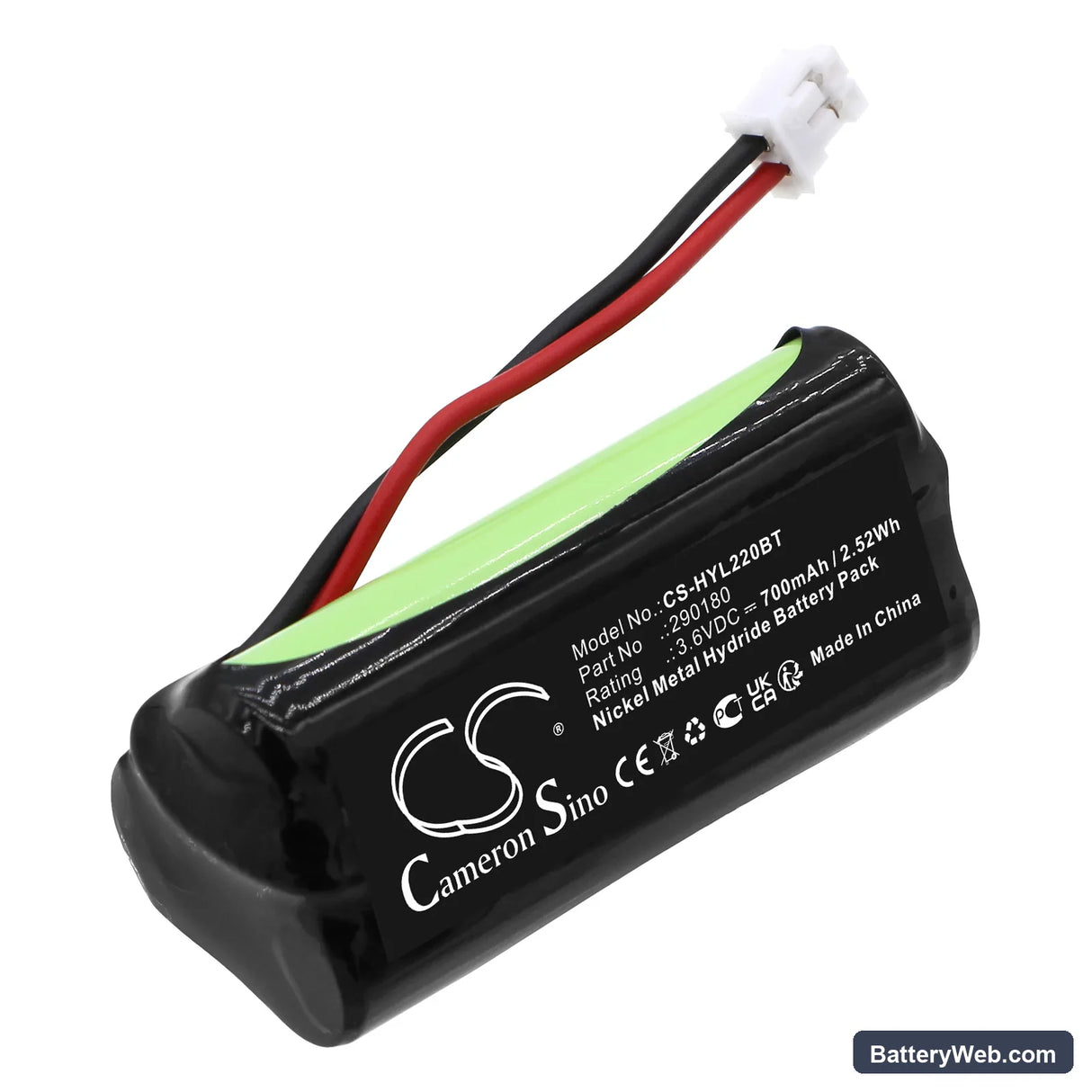 Honeywell ExiLED22 Replacement Battery, 3.6V, 700mAh, Ni-MH 1