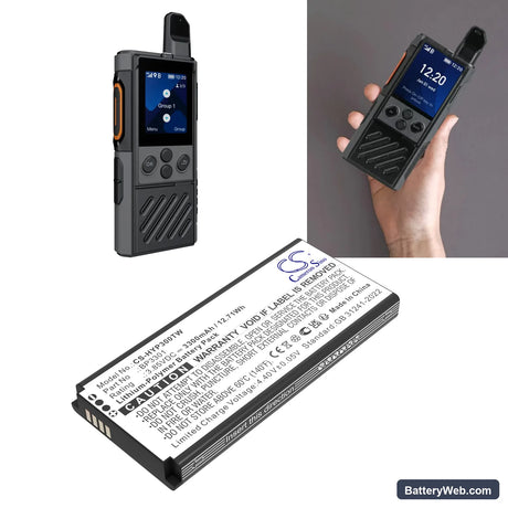 Hytera P30 Replacement Battery, 3.85V, 3300mAh, Li-Polymer 6