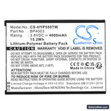 Hytera PCN550 Replacement Battery, 3.8V, 4000mAh, Li-Polymer 3