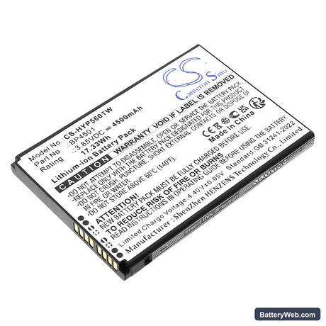 Hytera PNC460 Replacement Battery, 3.85V, 4500mAh, Li-ion 1