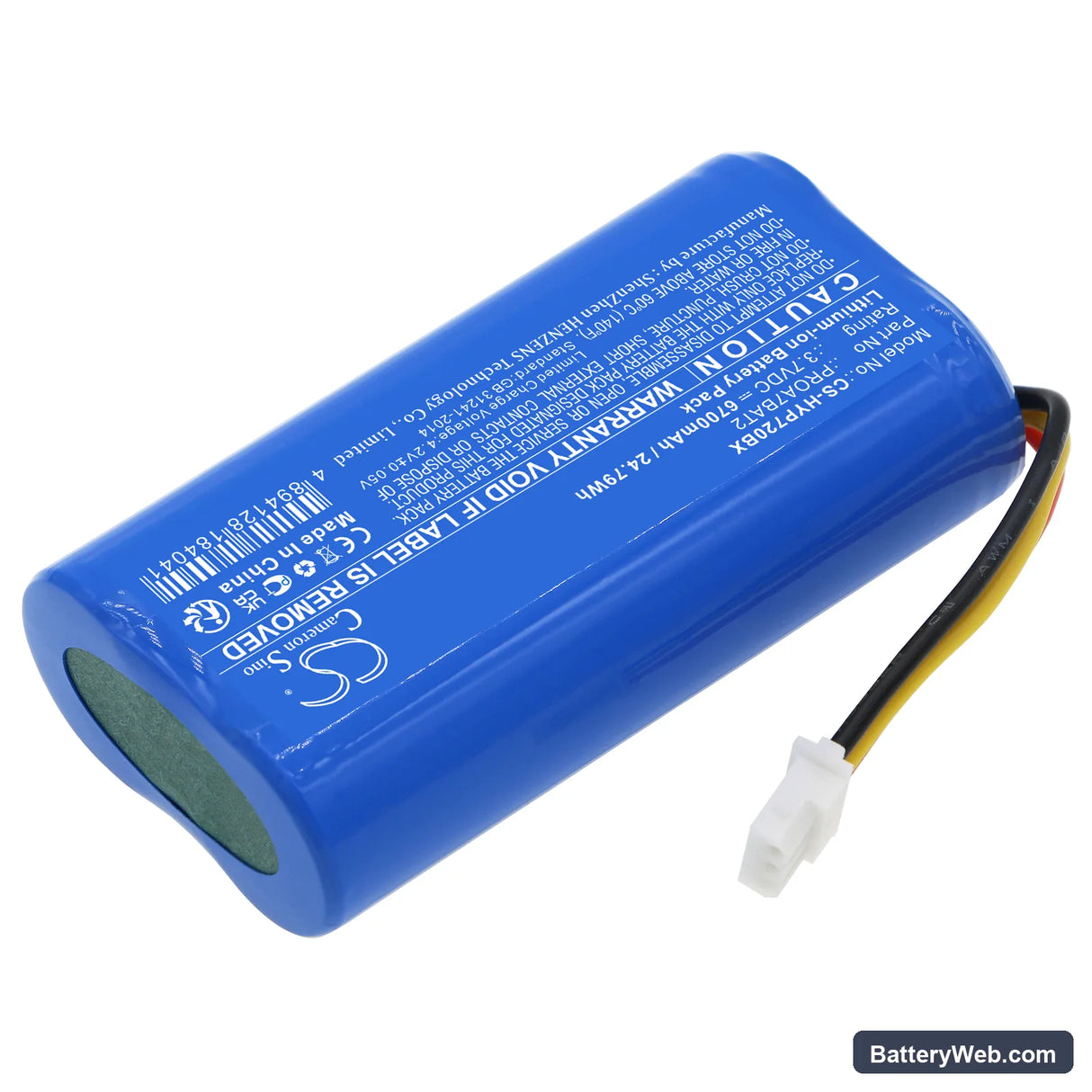 Honeywell Home PROA7 Replacement Battery, 3.7V, 6700mAh, Li-ion 2