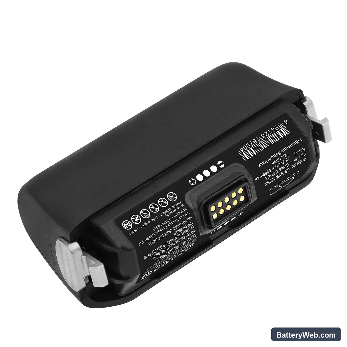 Honeywell CW45 Replacement Battery, 3.7V, 6800mAh, Li-ion 3