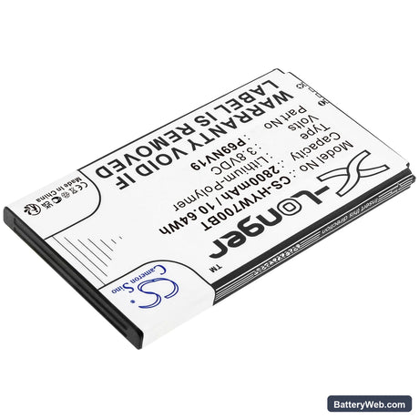 Honeywell WTS700 7" Wireless Color Touchscreen Replacement Battery, 3.8V, 2800mAh, Li-Polymer 2