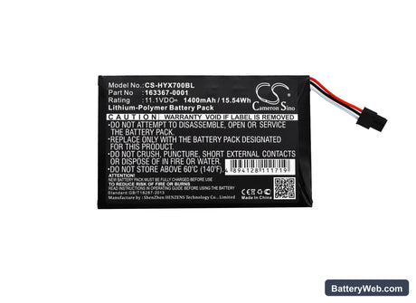 Honeywell TX700 Replacement Battery, 11.1V, 1400mAh, Li-Polymer 5