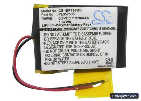 iHealth BP7 141DF1 Replacement Battery, 3.7V, 370mAh, Li-Polymer 5